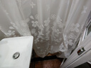 梦庭 浴帘布浴室帘淋浴帘卫生间窗帘布磨砂款带花1.8米*2米 实拍图