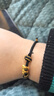 中国黄金（CHINA GOLD）生肖蛇黄金手链女款足金卷卷蛇年转运珠手绳本命年生日礼物送女友 生肖蛇手绳【黑绳】约0.5g 实拍图
