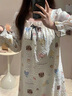 另约带胸垫睡裙女士春秋冬季长袖甜美可爱公主2025新款春秋大码家居服 2237 害羞熊 M 实拍图