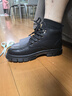 海澜之家（HLA）马丁靴男户外复古休闲秋冬工装鞋子男HAAGMM4AB20408 黑色加绒43 实拍图