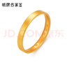 明牌珠宝生日礼物平安无事戒 足金古法黄金素圈对戒戒指女AFM0156工费150 戒指 20号 约2.27克 实拍图