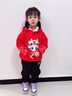 真维斯儿童拜年服套装马年中大童过年衣服男女童加绒加厚中国风红色冬装 红 马踏云+黑 马踏云X 160 实拍图