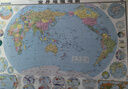 学生专用挂图-中国地理地图+世界地理地图（套装 约1.07米×0.77米 初中高中地理学习专用 儿童房学生房）高清地图 实拍图