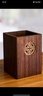 时光林胡桃木轻奢高级感笔筒中式领导办公室桌面摆件书房木质笔筒收纳盒 黑胡桃木【笔筒03】（高档礼盒） 实拍图