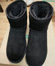 热风（Hotwind）加绒保暖雪地靴百搭女靴冬季简约百搭棉靴加绒短靴 01黑色 (预售11.17发货) 37 实拍图