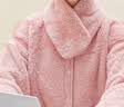 蕉内【王一博同款】绒绒5系珊瑚绒睡衣男女士秋冬季小围脖家居服套装 【女士】蜜桃粉 2XL 实拍图