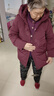 雅鹿羽绒服女可脱卸帽秋冬新款中年老年50岁奶奶羽绒冬装XWJ 紫红 180/3XL（建议125-140斤） 实拍图