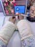 蓓沐格袖套女羽绒服套袖秋冬季防脏上班手袖保暖宽松儿童女童护袖手袖套 【米色】珍珠毛绒袖套 【升级加厚款】亲肤保暖/易洗 实拍图
