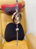 适用宝马奔驰奥迪汽车挂件车内吊饰后视镜车载挂件吊坠高端男女士 高端男士款-24K精钢幸运环 实拍图