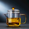 全度（Quandu）玻璃茶壶耐热玻璃泡茶壶带过滤内胆彩把花茶壶煮茶壶煮茶器加厚 黄把神奇壶 实拍图