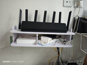 路由器放置架wifi收纳盒墙上置物架免打孔壁挂式电视机顶盒托架子 双层50cm 实拍图