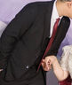 斐卡薇领带男结婚免打结拉链领带懒人领带商务新郎伴郎红色领带易拉得 红色斜纹【不含口袋巾-礼盒装】 实拍图
