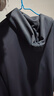 回力开衫卫衣男外套春秋季新款简约长袖纯色连帽上衣服 黑色+深灰 XL （建议体重150-170斤） 实拍图