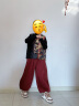 安奈儿（Annil）童装男童女童长袖T恤2024秋新款纯色打底衫 黑色 140  实拍图