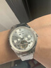 浪Longines手表男士机械表琴防水夜光时尚潮流陀飞轮镂空男表专用 本色白面钢带款 实拍图