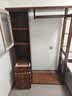 少城客实木挂衣架穿衣镜一体式家用卧室客厅衣帽架置物架多功能储物衣架 胡桃色-120cm（包安装） 实拍图