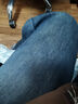 真维斯（Jeanswest）复古蓝阔腿牛仔裤女款秋冬新款高腰垂感直筒宽松小个子拖地裤子女 复古色九分【加绒】 M 实拍图