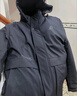罗蒙（ROMON）棉服男中长款冬季加绒厚棉衣外套中老年男士羽保暖绒服饰棉袄冬装 875黑色加绒 2XL (建议体重130-145斤) 实拍图