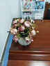 爱已装糖 假花仿真花绢花新年装饰花陶瓷花瓶花艺套装春节摆件 粉色18cm 实拍图