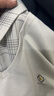 皮尔卡丹（pierre cardin）长袖T恤男春秋季半袖上衣商务休闲假两件打底衫翻领 米白色 2XL 实拍图