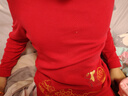 红豆儿童内衣套装纯棉男女童秋衣裤本命年鸿运大红色新年福H1011 165 实拍图
