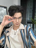 蔡司（ZEISS）镜片近视眼镜框男士款商务半框钛架防蓝光辐射近视可配有度数变色 钛材中框黑色-D82122 配乐申平光防蓝光镜片【无度数】 实拍图