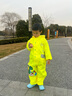 牧萌 儿童雨衣男童连体套装防水全身幼儿园女孩小童 挖掘机恐龙 XL  实拍图