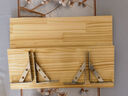 无不为木板实木隔层片松木板材桌面一字隔板置物架定制分层长条桌板原木 中号三角支架不锈钢15cm2只装 实拍图