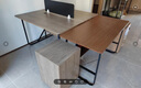 悦美妙办公桌办公室职员电脑桌财务工位双人位桌椅组合简易书桌子工作台 【单人位】黑橡木色120CM 实拍图
