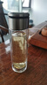 茶水分离泡茶杯双层中式玻璃杯子花茶水杯大容量简约商务隔热杯 银色保利盖中杯 300ml 1只 实拍图