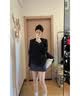 觅橘防晒衣落肩正肩帽檐款原纱型女MIEJUA防晒服薄外套 落肩暗夜黑 均码 F码170cm120斤以下 实拍图