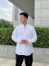 Gap男装2025春季新款纯棉基础款翻领长袖衬衫常规上衣美版422488 白色 422488 L 美码 XL亚洲码185/104A 实拍图