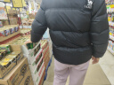 骆驼羽绒服女冬季新款热反射升温保暖加厚连帽面包服短款外套 734CA6B605D，幻影黑，男女同款 无袖标 L 实拍图