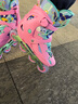 米高轮滑鞋S3儿童花样溜冰鞋套装高端平花四码调节直排初学花式旱冰鞋 粉色鞋+包 L (37-40) 实拍图