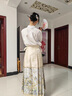 欧迪惠（Oudihui）马面裙女春秋2025新款夏季新中式连衣裙子女国风汉服女装日常套装 套装 M 实拍图