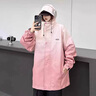 QGF渐变色冲锋上衣女新款连帽休闲外套春秋季美式宽松棒球服工装夹克 珊瑚红 M 实拍图