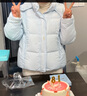坦博尔儿童羽绒服男童女童泡芙款中大童面包服外套530311Z 艾莎蓝 160  实拍图