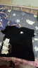 真维斯（Jeanswest）冰丝中袖男2026夏季简约印花宽松冰感速干短袖T恤男士大码上衣服 黑色（猫吃鱼） 5XL (体重230-260斤) 实拍图