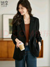 她享休闲西装外套女通勤时尚一粒扣小西服女装职场穿搭外套T143U6004 实拍图