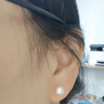 滴水成珠【礼物】南珠世家优雅无核淡水珍珠耳钉简约不拖沓珍珠礼品套装 7.0-8.0mm白色珍珠 实拍图