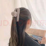 杰唯伊毛绒抓夹秋冬新款女韩版可爱毛毛发夹卡子鲨鱼夹子后脑勺发抓头饰 BH-FJ048黑色 实拍图