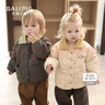 巴厘小猪（BALIPIG）宝宝棉袄女童秋冬季外衣保暖夹棉外套男童棉衣冬装上衣儿童棉服巴 杏色 90 cm 实拍图