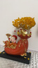 赟娅财神爷发财树摆件玄关客厅桌面招财装饰办公室收银台前台新年礼物 财神爷发财树（红色） 实拍图