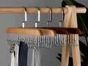 范爷家实木吊带多功能衣架2个装丝巾挂钩内挂衣架领带皮带收纳神器背心 2个8钩多功能衣架【复古色装】 实拍图