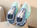 回力（Warrior）儿童篮球鞋旋钮扣跑步鞋男童四季运动鞋 WZ(CL)-0871 湖绿蓝 29  实拍图