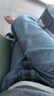 花花公子（PLAYBOY）牛仔裤男春夏季休闲裤子男士潮牌宽松直筒男裤 浅蓝 33 实拍图