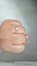 喜钻现货闪发-铂金钻戒女求婚结婚钻石戒指六爪婚戒送女友生日礼物 【表白真爱】铂金共40分IJ色SI-现货 实拍图