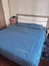 红豆高级感水洗棉四件套纯色刺绣裸睡床单被套床上三套件家用宿舍 慕斯-宾利蓝 1.5m床四件套 床单款 -被套200*230cm 实拍图