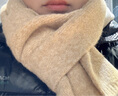 浩冠高级感韩版百搭小围巾女秋冬季软糯针织毛线护颈围脖2024新款潮 实拍图