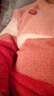 蕉内王一博同款5系睡衣男女士情侣家居服半边绒冬保暖红色本命年套装 【女圆领】好运红 XL 实拍图